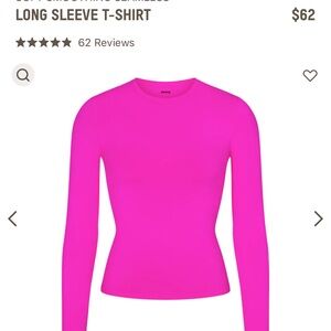 Skims fits everyone fuschia long sleeve T-shirt
